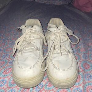 Classic White Lace-Up Sneakers